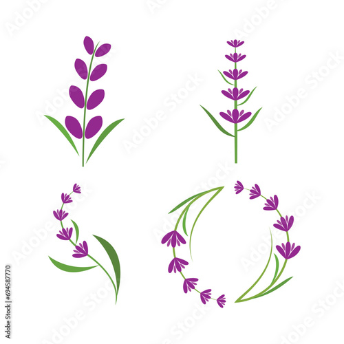 Fresh Lavender flower logo