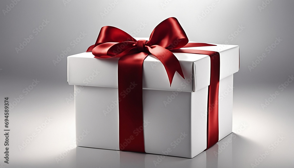 Fototapeta premium gift box with red ribbon