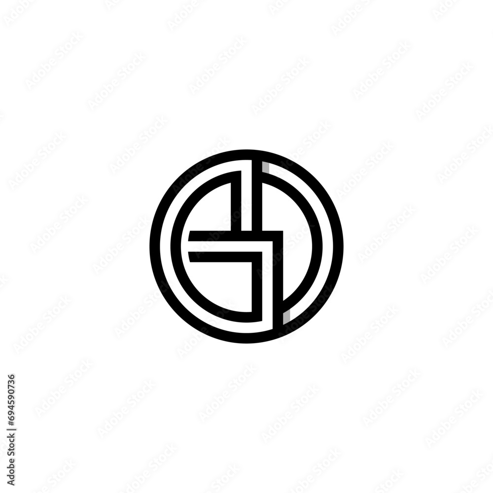 Modern and memorable letter BD or DB monogram logo template Modern and memorable letter BD or DB monogram logo template