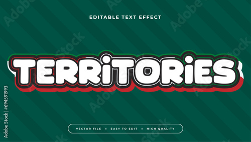 Colorful territories 3d editable text effect - font style