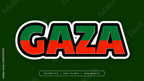 Colorful gaza 3d editable text effect - font style