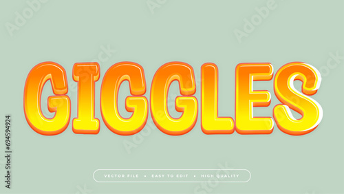 Colorful giggles 3d editable text effect - font style