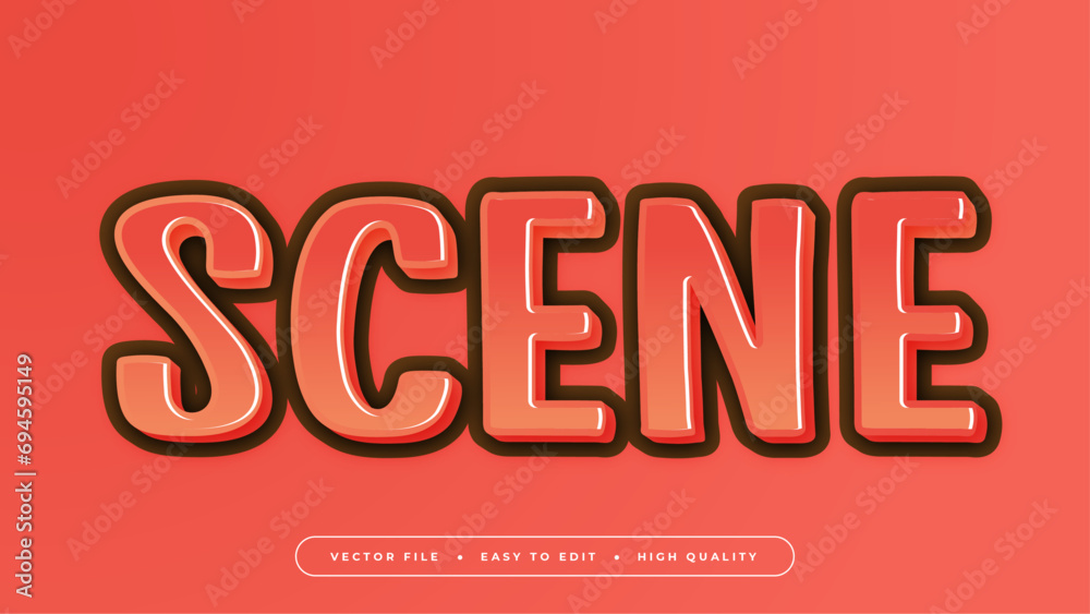 Pink white and brown scene 3d editable text effect - font style