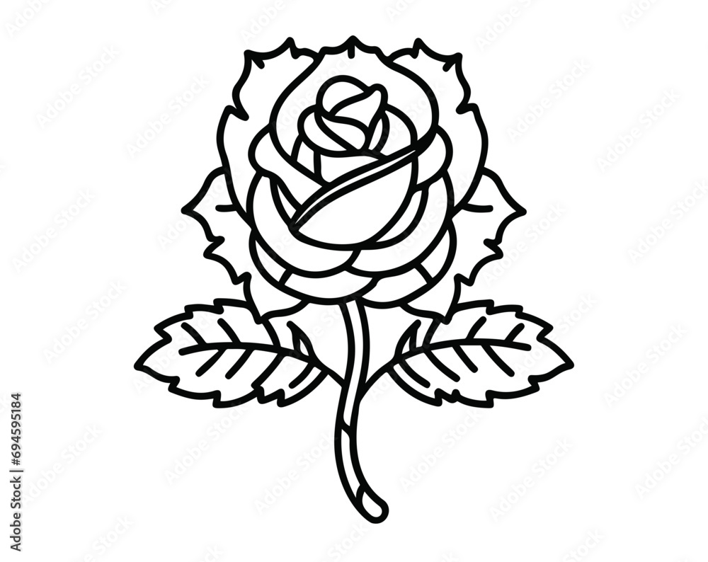 Old tattoo school black rose symbol isolated on transparent background, vector illustration. vintage tattoo Old tattoo school black rose symbol isolated on transparent background, vector illustration. vintage tattoo