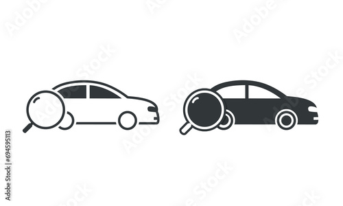 Look for car. Illustration vector