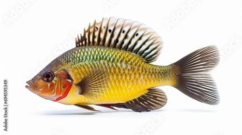 aquarium fish isolated white background Hyphessobrycon pulchripinnis. generative ai photo