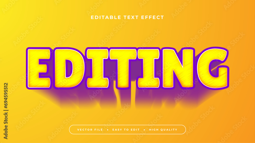 Colorful editing 3d editable text effect - font style