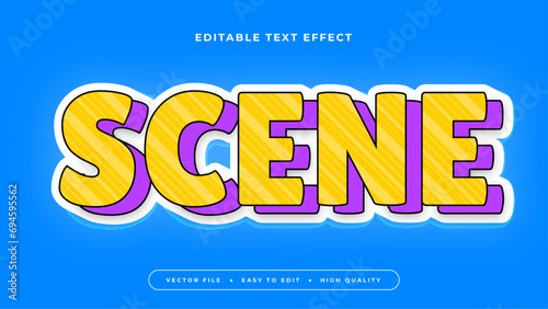 Colorful scene 3d editable text effect - font style