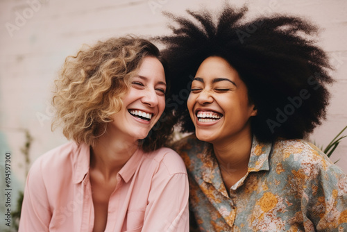 A woman happy because she found her friend