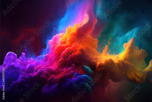 Rainbow abstract background. AI generated