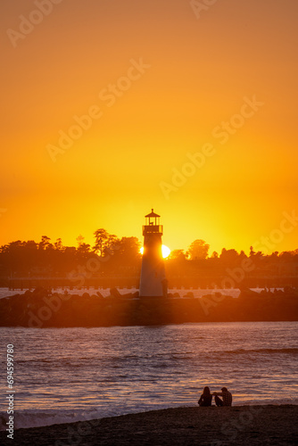Walton Lighthouse at sunset - Santa Cruz, CA