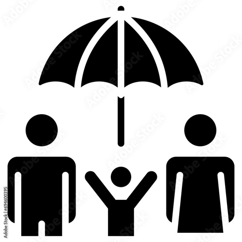 Safe Guarding Glyph Icon