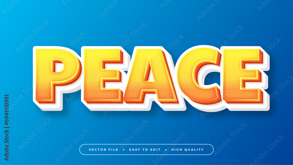 Colorful peace 3d editable text effect - font style