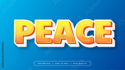 Colorful peace 3d editable text effect - font style