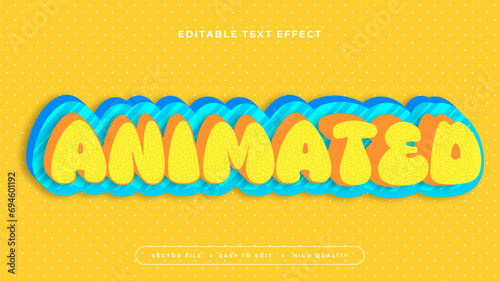 Colorful animate 3d editable text effect - font style