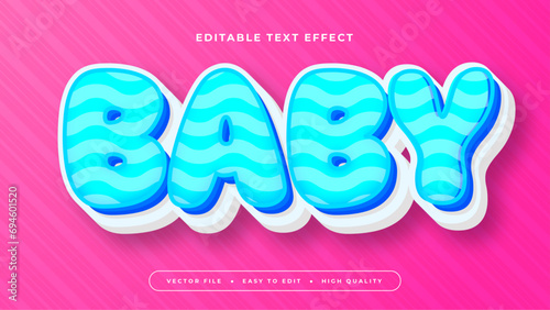 Colorful baby 3d editable text effect - font style