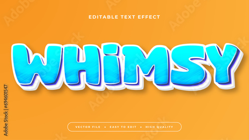 Colorful whimsy 3d editable text effect - font style