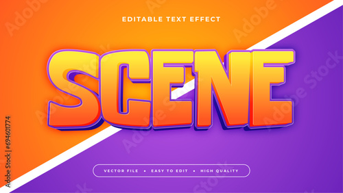 Colorful scene 3d editable text effect - font style