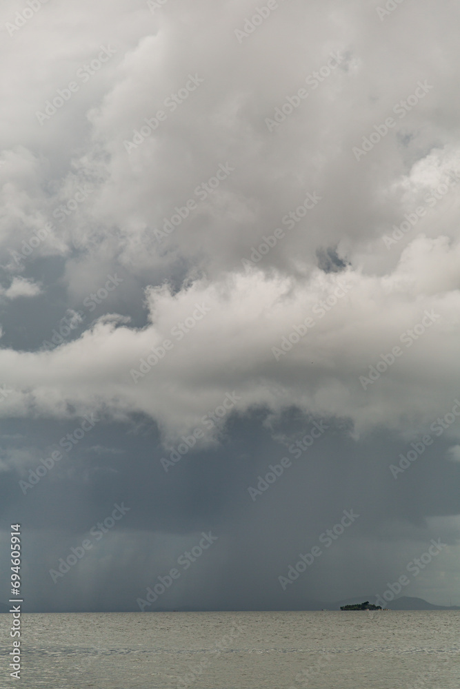 storm clouds over the sea