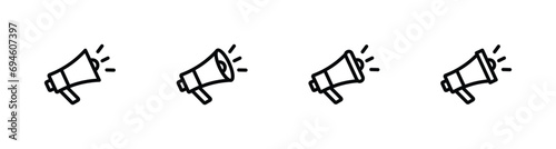 Megaphone icon set vector illustration