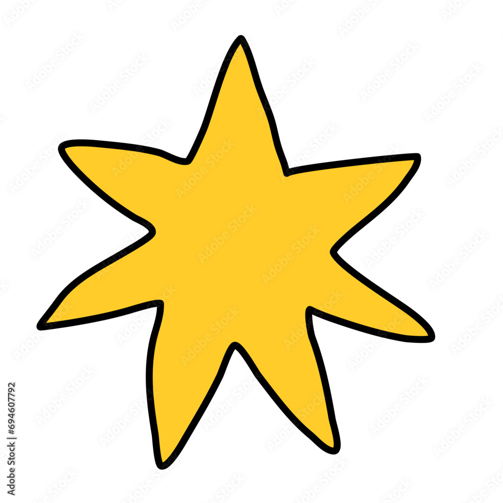 Obraz premium One star doodle