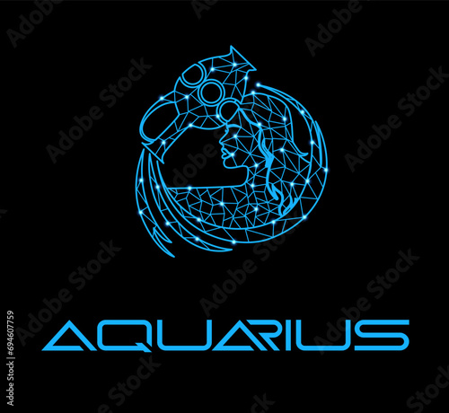 The illustration - zodiac sign in the modern style.
