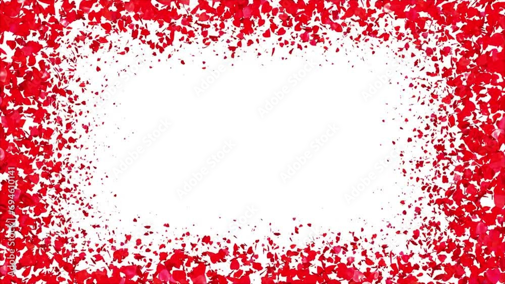 plein de coeurs tout autour de l'image comme un cadre - canal alpha séparé