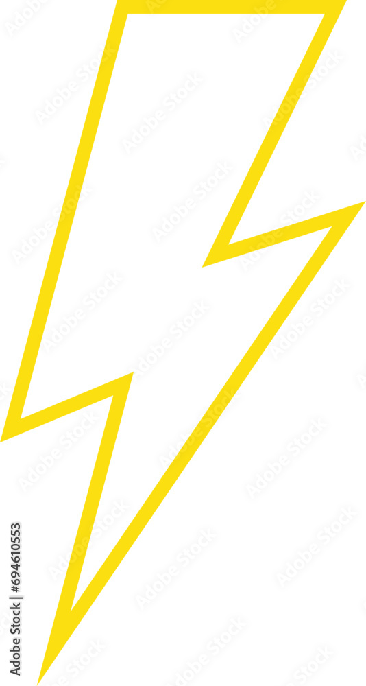 Yellow Line Lightning , electric power vector design element editable ...
