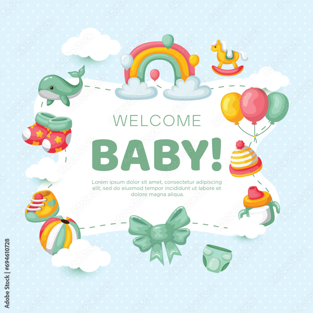 Hand drawn baby kid background design Hand drawn baby kid background design