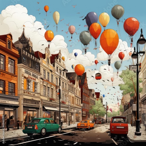 City of Dreams: A Vibrant Cartoon Landscape