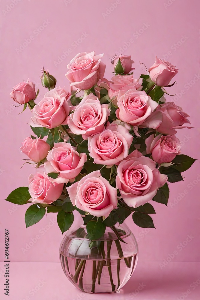 garden roses in a delicate flower arrangement. garden roses in a delicate flower arrangement.