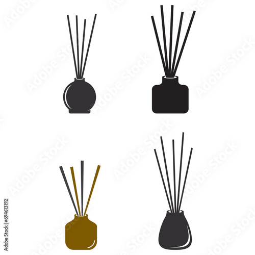 essential perfume logo vector icon illustration