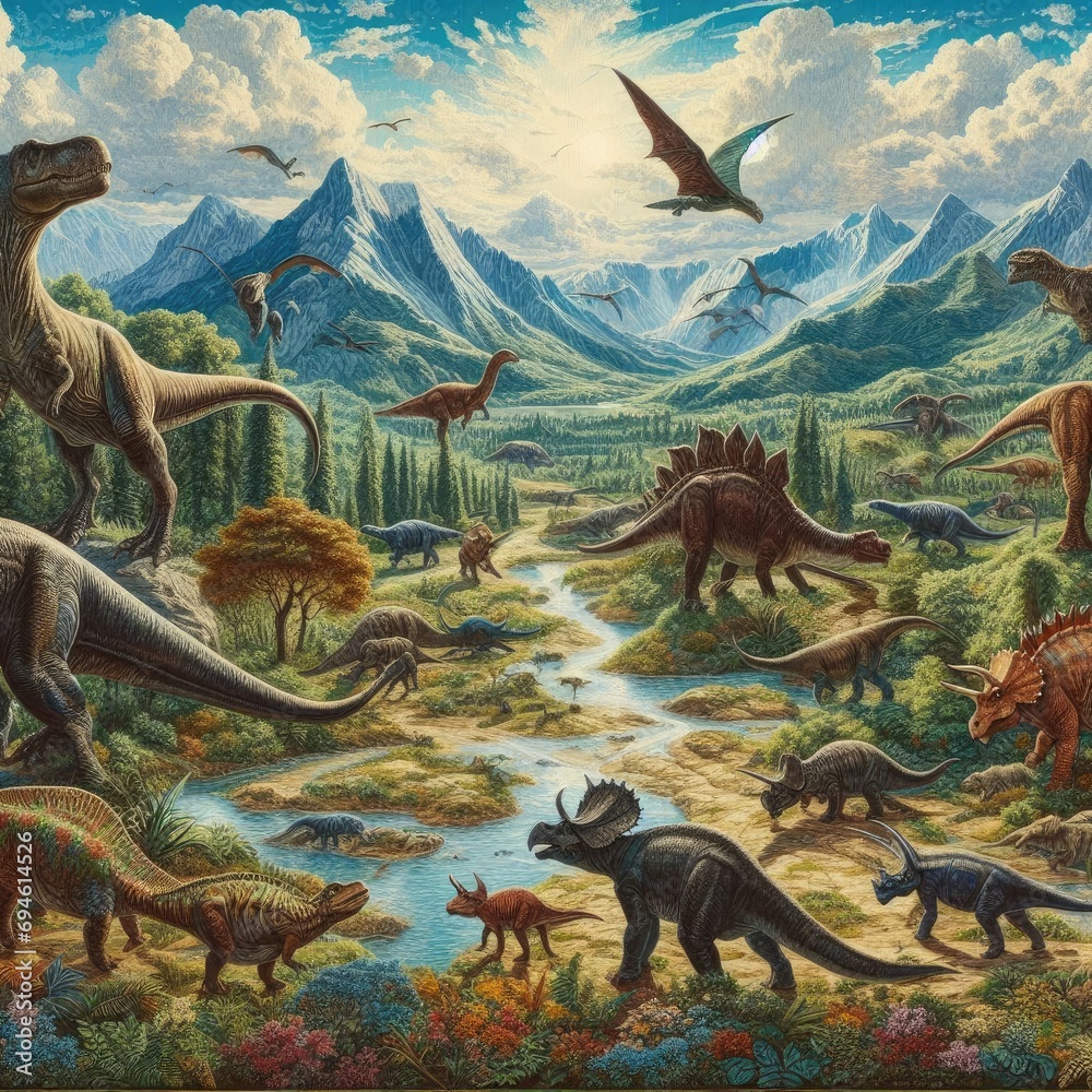 Obraz premium The world of dinosaur 