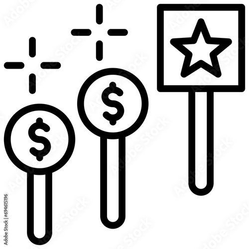 Highest Bidder Outline Icon