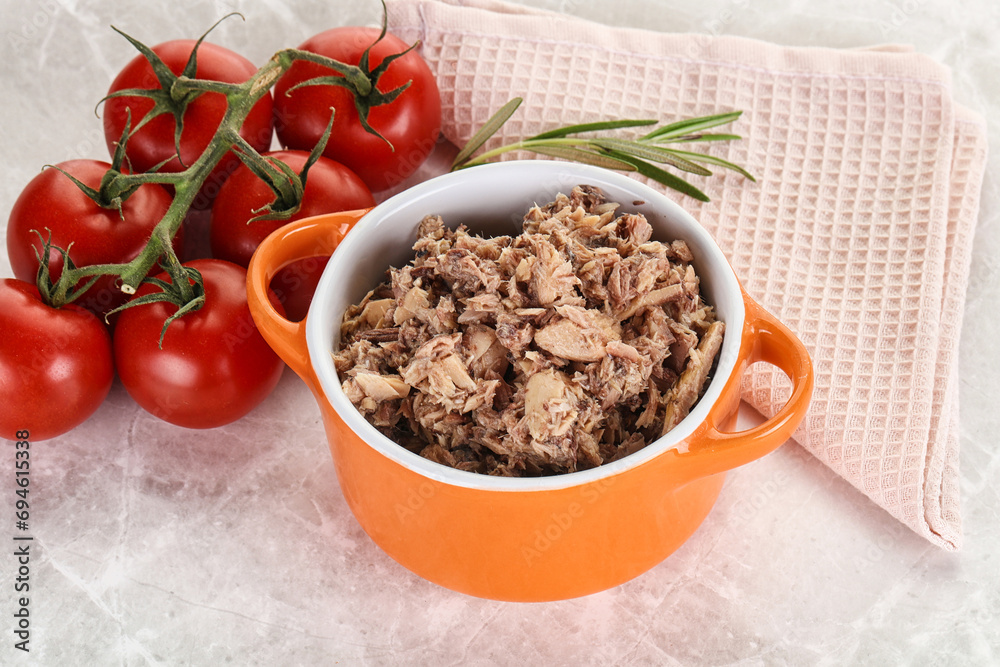 Canned tuna fish for salad