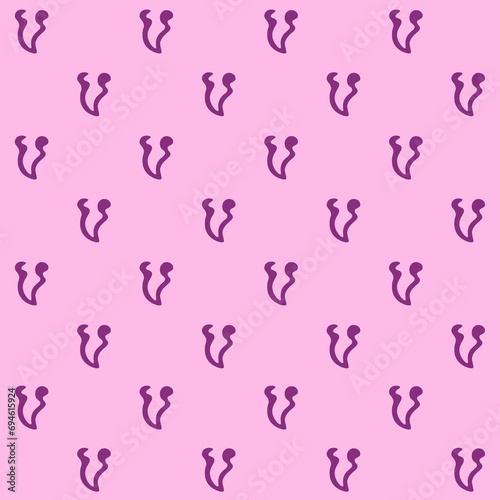 Abstract Melted Letter V Vector Seamless Pattern	
