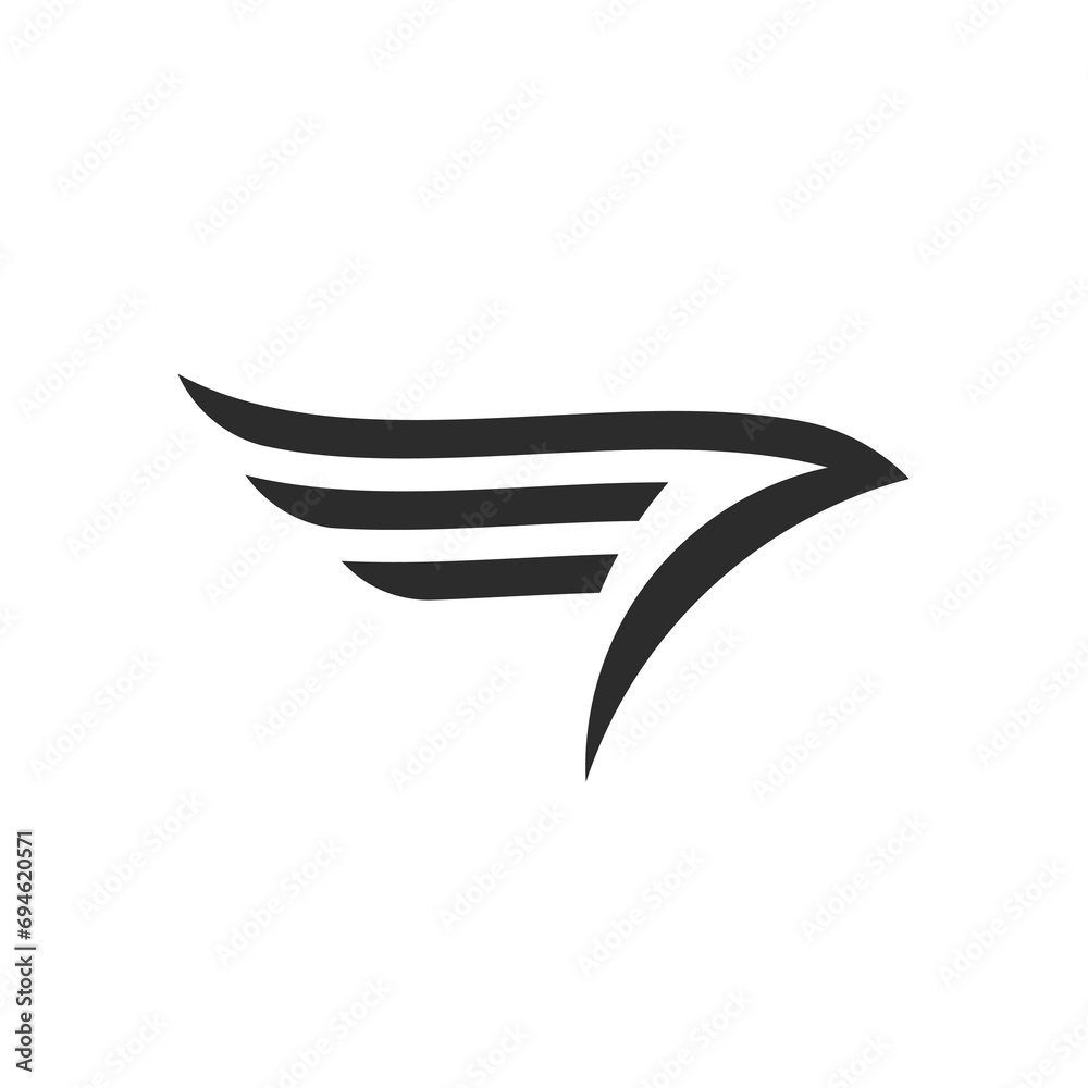 Abstract wings logo design template Abstract wings logo design template