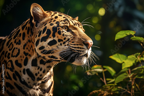 Jaguar on a natural habitat