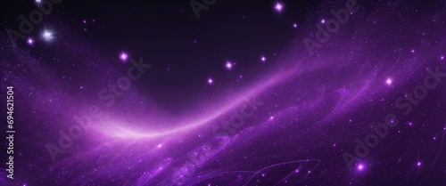 Dive into the mesmerizing depths of a purple-hued galaxy. Stars sparkle amidst swirling cosmic dust in this captivating universe scene.