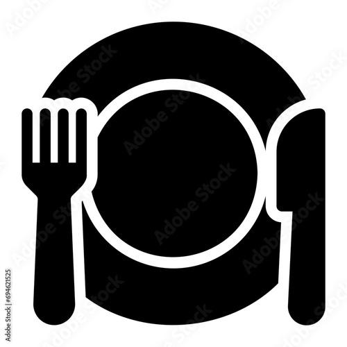 tableware glyph icon