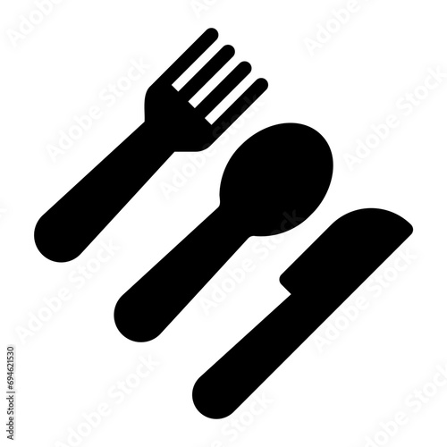 tableware glyph icon