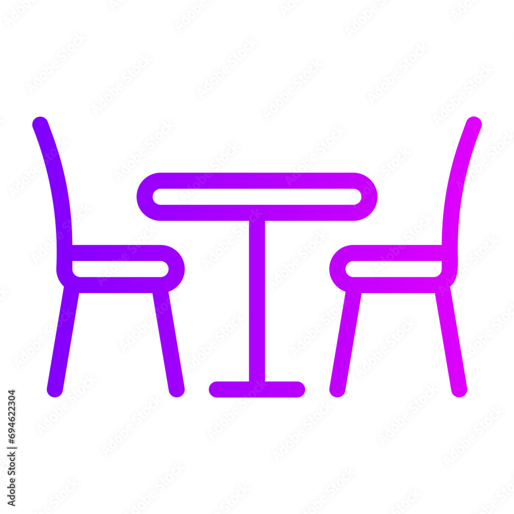 dinning table gradient icon dinning table gradient icon