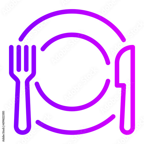 tableware gradient icon