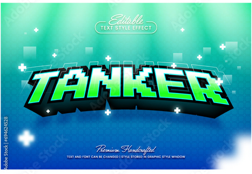 Video game esport team editable 3D vector text style effect, suitable for creating eye-catching text graphics for digital media such as posters, social media posts, banners, and advertisements