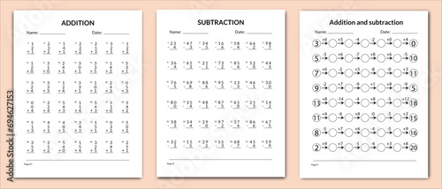Kid's Math Worksheets (7-9)