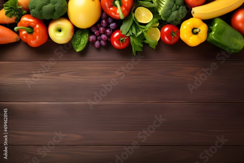 vegetables on wooden background