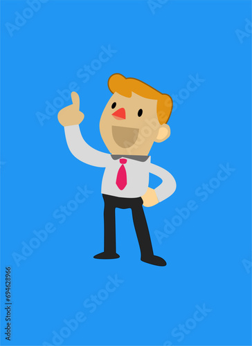 funny cartoon professional businessman