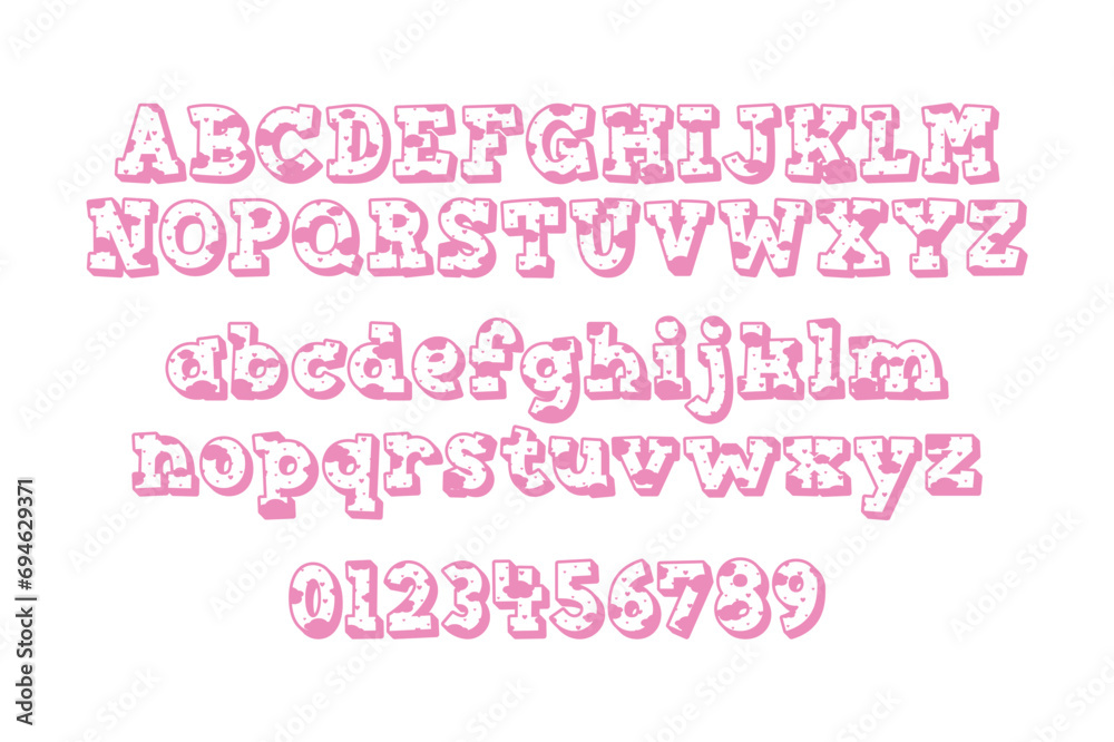 Naklejka premium Versatile Collection of Valentine Numbers and Alphabet Letters for Various Uses