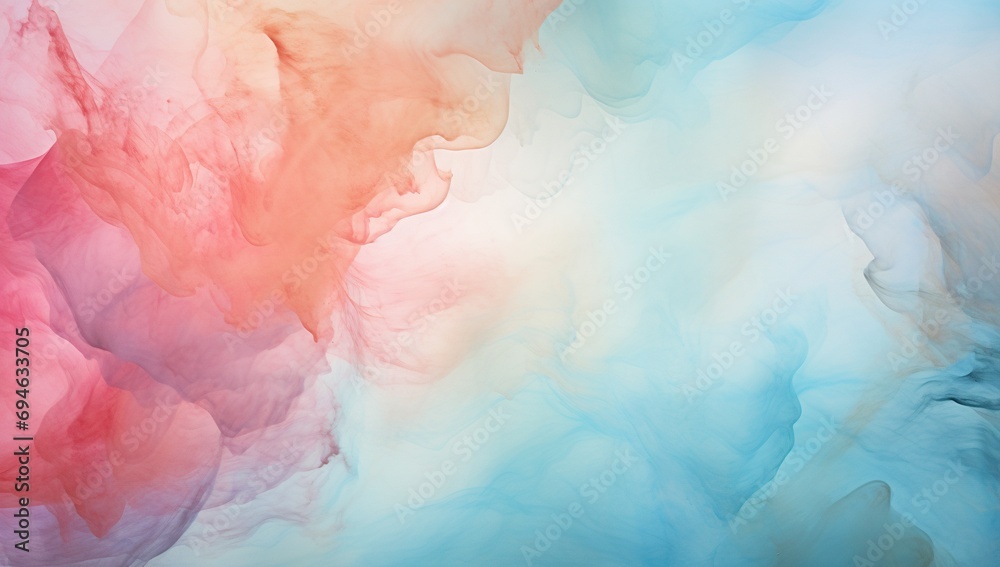 Abstract dreamy background with watercolor and alcohol ink with soft pastel colors - obrazy, fototapety, plakaty 