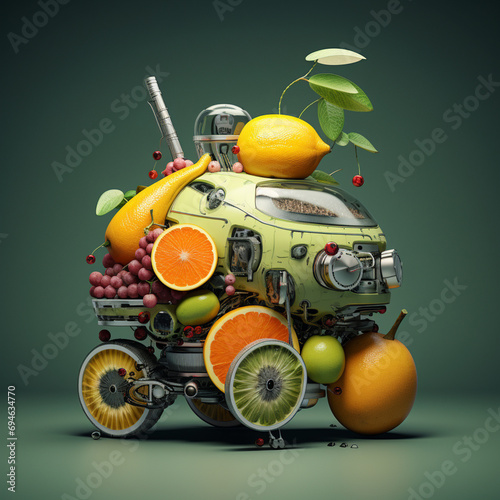 Variety fruits, fruit machine natural fruits boost, clean energy by generative AI.